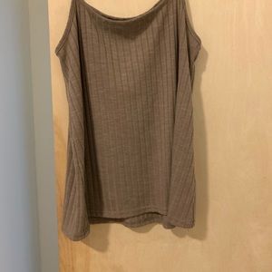 Brown ribbed top
